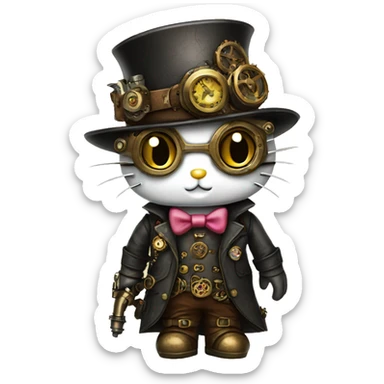 Hello kitty steampunk sticker