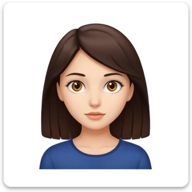 beautiful brunette girl with brown eyes  sticker