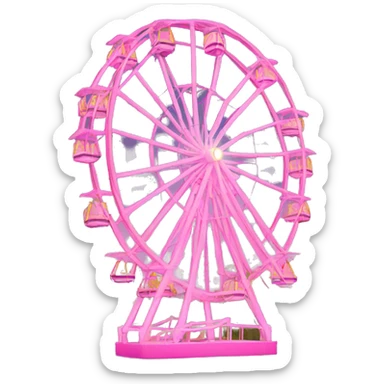 Pink Ferris wheel sticker