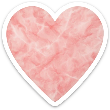 heart with a pink marble texture, clean digital illustration, no background sticker