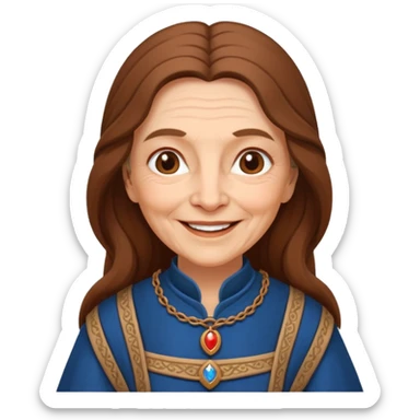 The kind and amiable grandmother in medieval fairy tales sticker