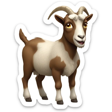 Goat simulator goat brown sticker