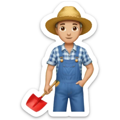 farmer cultivating a field sticker