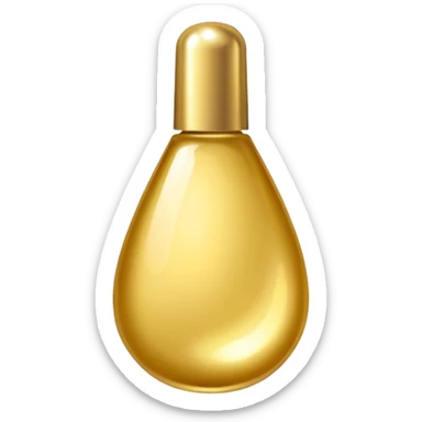 Gold drop of nail polish   sticker