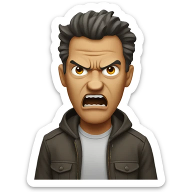 Very mad very angry sticker