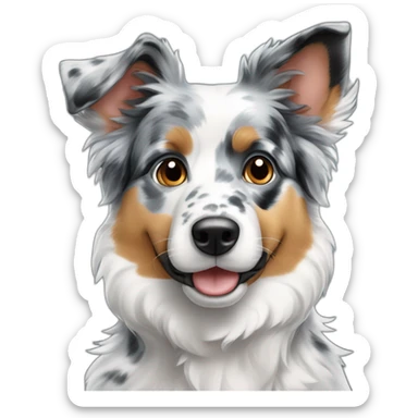 Chien berger australien bleu merle sticker