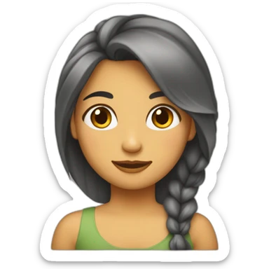 Une fille sûre les épaule de sa mère sticker