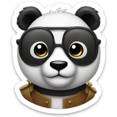 Panda avec lunette et costard sticker