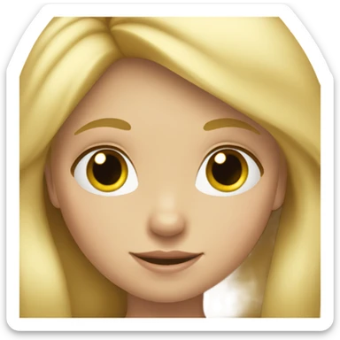 Blonde little girl princess sticker