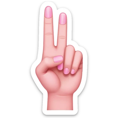 pink hand with middle finger up sticker