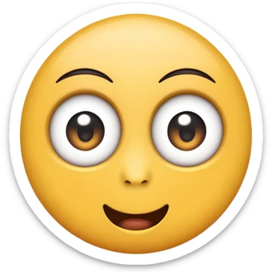 Emoji rolling eyes up showing white part mostly  sticker