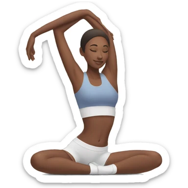 stretching after gym sticker