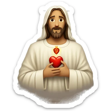 Jesus and sacred heart  sticker