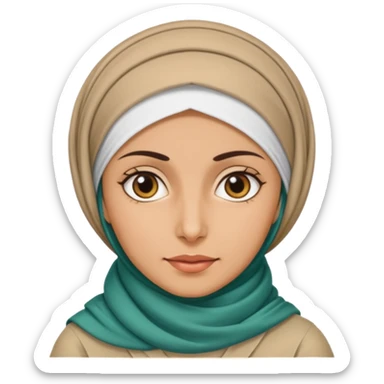 Portrait of a female Iranian civilian with a neutral expression 1980 sticker
