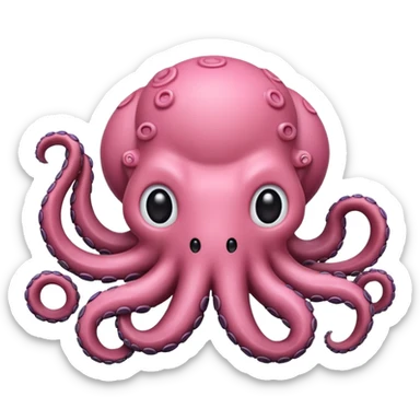 Gato de color rosa que se parezca a un pulpo sticker