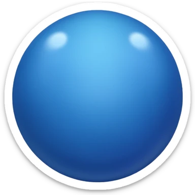 7th blue. Ball  sticker