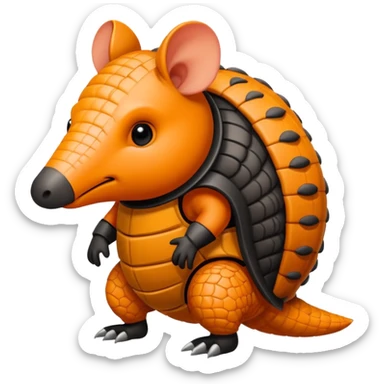 armadillos mean team logo  sticker