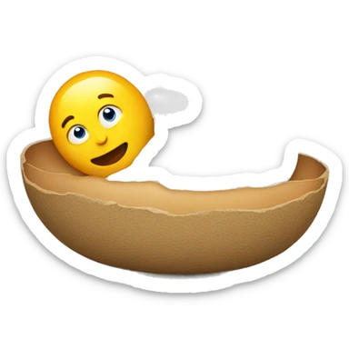 Man laying egg sticker