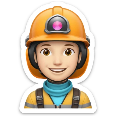 Colorful Helmeted Traveler sticker