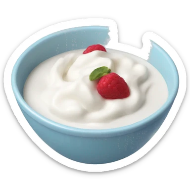 aesthetic bowl of yogurt  sticker