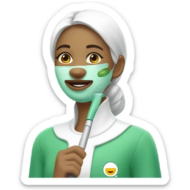 haceme una persona haciendo su skincare  sticker