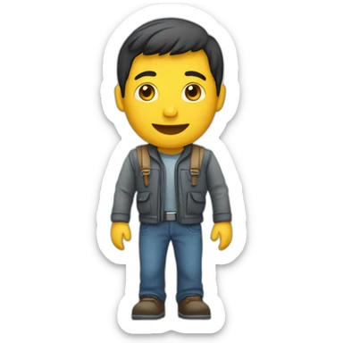 Porte manteau humain  sticker