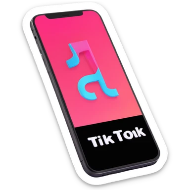 a smartphone with a tiktok video sticker