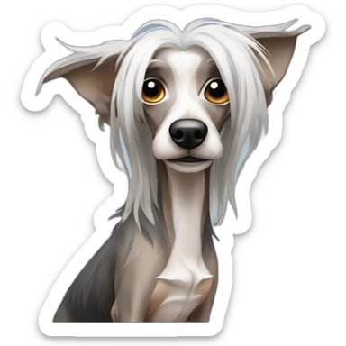 Chinese Crested homeless  sticker