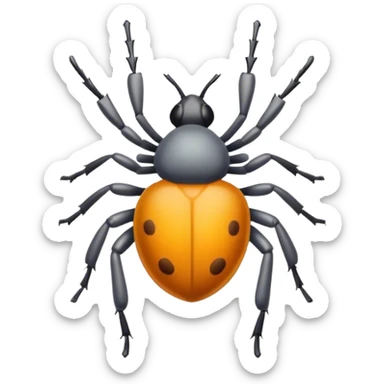 tick in yellow grey sticker