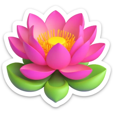 lotus flower, glowing, symbolizing spirituality sticker