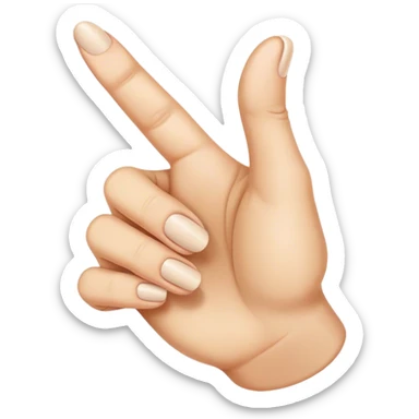 Curled pointer finger sticker