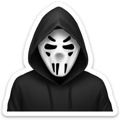 ghostface black hood sticker