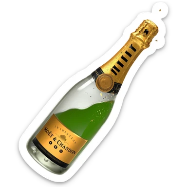 Moët & Chandon be shaken and sprayed with fanfare sticker