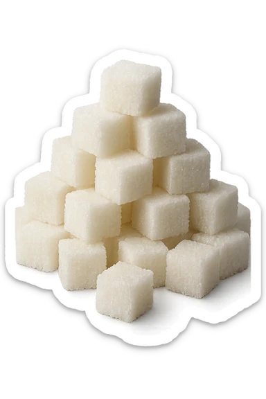 monagna di zollette di zucchero, iperrealistico 4k sticker
