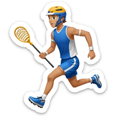 lacrosse player in hot summer sticker
