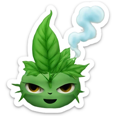 weed smoke with cat sticker