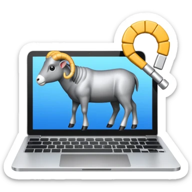 3D Hovered RAM for Laptop sticker