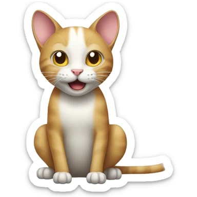 cat and mouse  sticker