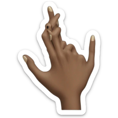 Mano negra con anillo ojo sticker