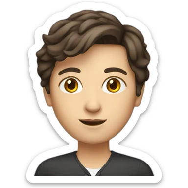 an English teacher, brunette sticker