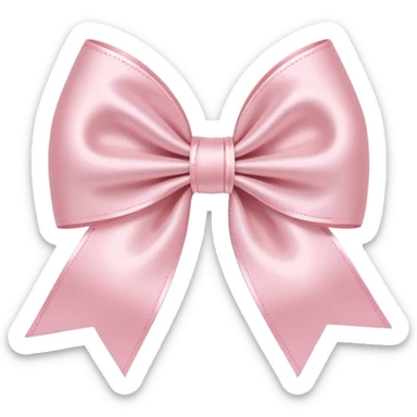light pink bow on light pink bow sticker