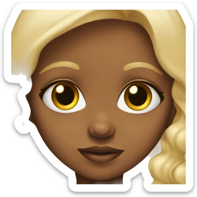 Baby girl with Big Brown eyes and blonde Hair sticker