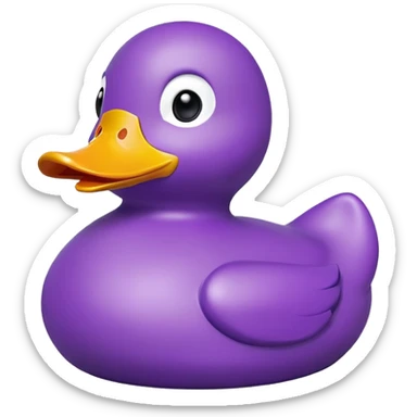 purple rubber duck sticker