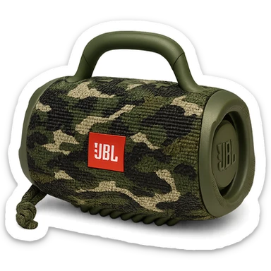 military-themed portable JBL speaker in camouflage colors sticker