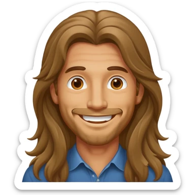 camper long haired man sticker