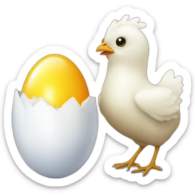 Incubator and chicken egg sticker