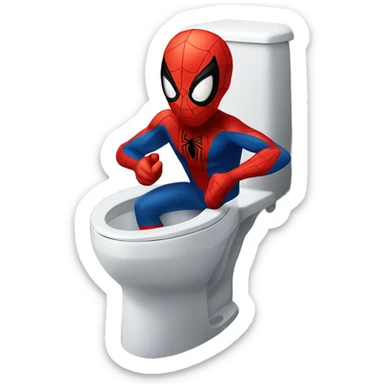 Spider-man  go To toilet sticker