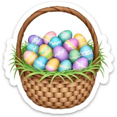 easter egg basket sticker