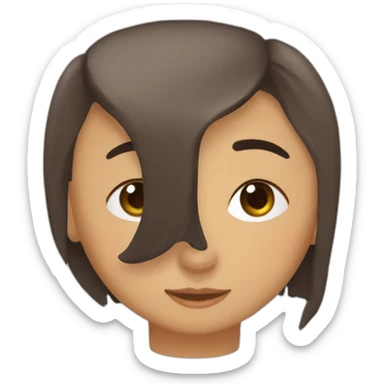 Chilena morena chascona enojada sticker