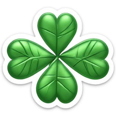 4 leaf metal clover sticker